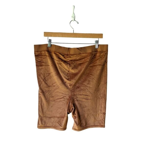 Skims NWT High Rise Stretch Velour Boxer Bike Shorts in Copper Sz 4XL - Picture 4 of 9